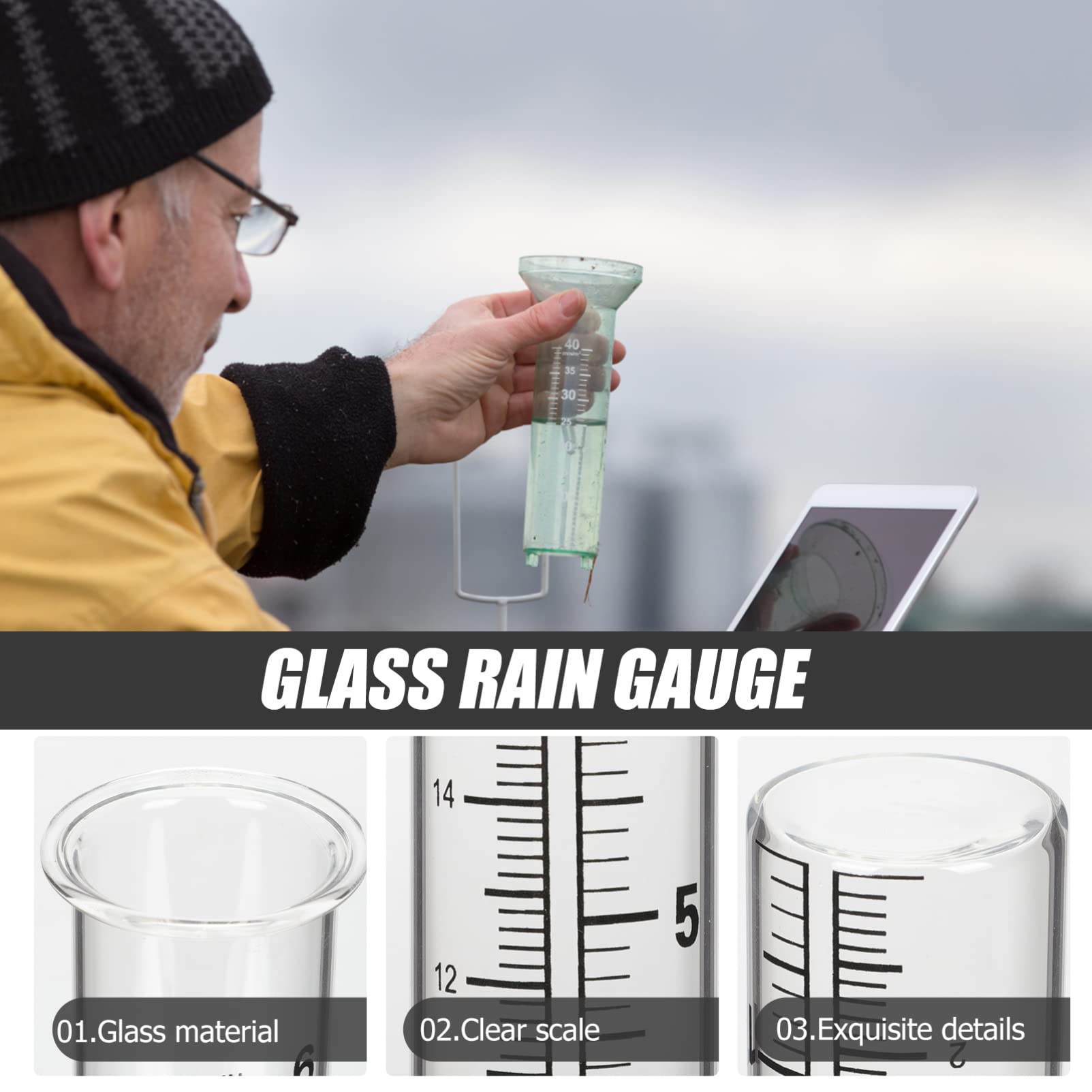 Nature Regenmeter Van Glas - Regenmeter - Transparant - Regenmeter