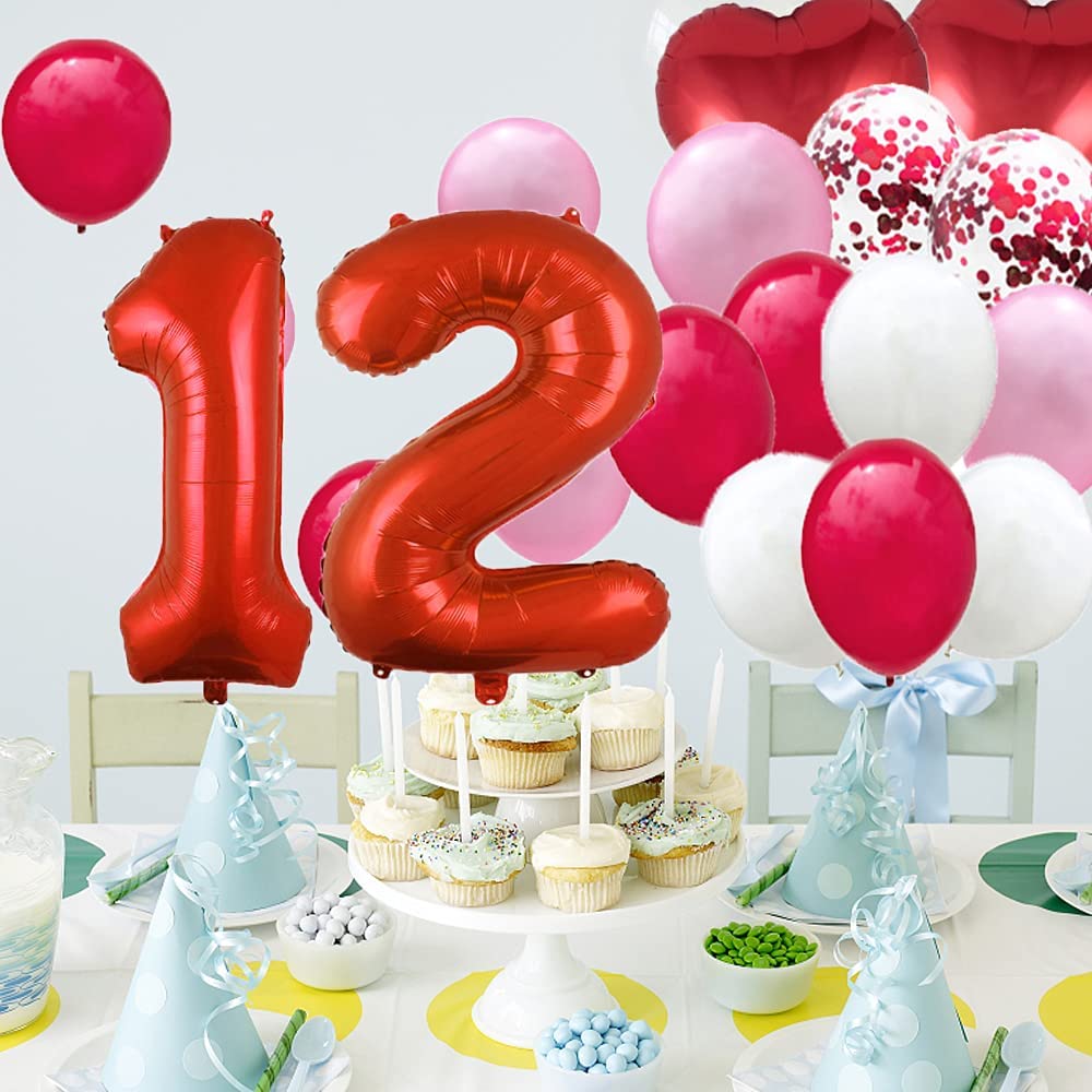 Amazon | 12歳の誕生日用バルーン 12歳の誕生日デコレーション Happy