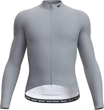 Wulibike Mens Cycling Top, Full Zip Breathable Jersey with Pockets
