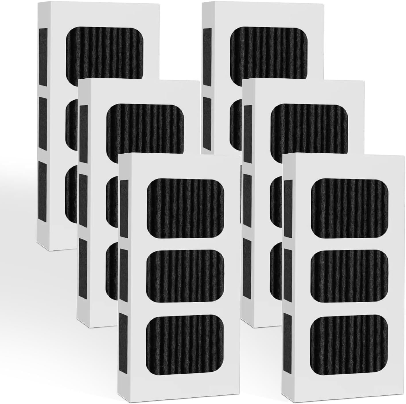 6 PACK Refrigerator Air Filter Replacement, Carbon Activated Filter for Paultra2, Compatible with Frigidaire Pure Air Ultra 2, and Electrolux 242047805, 5303918847, EAP12364179