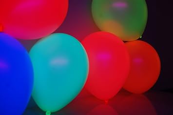 DirectGlow UV Neon Fluorescent Blacklight Reactive Glow Party Balloons 50