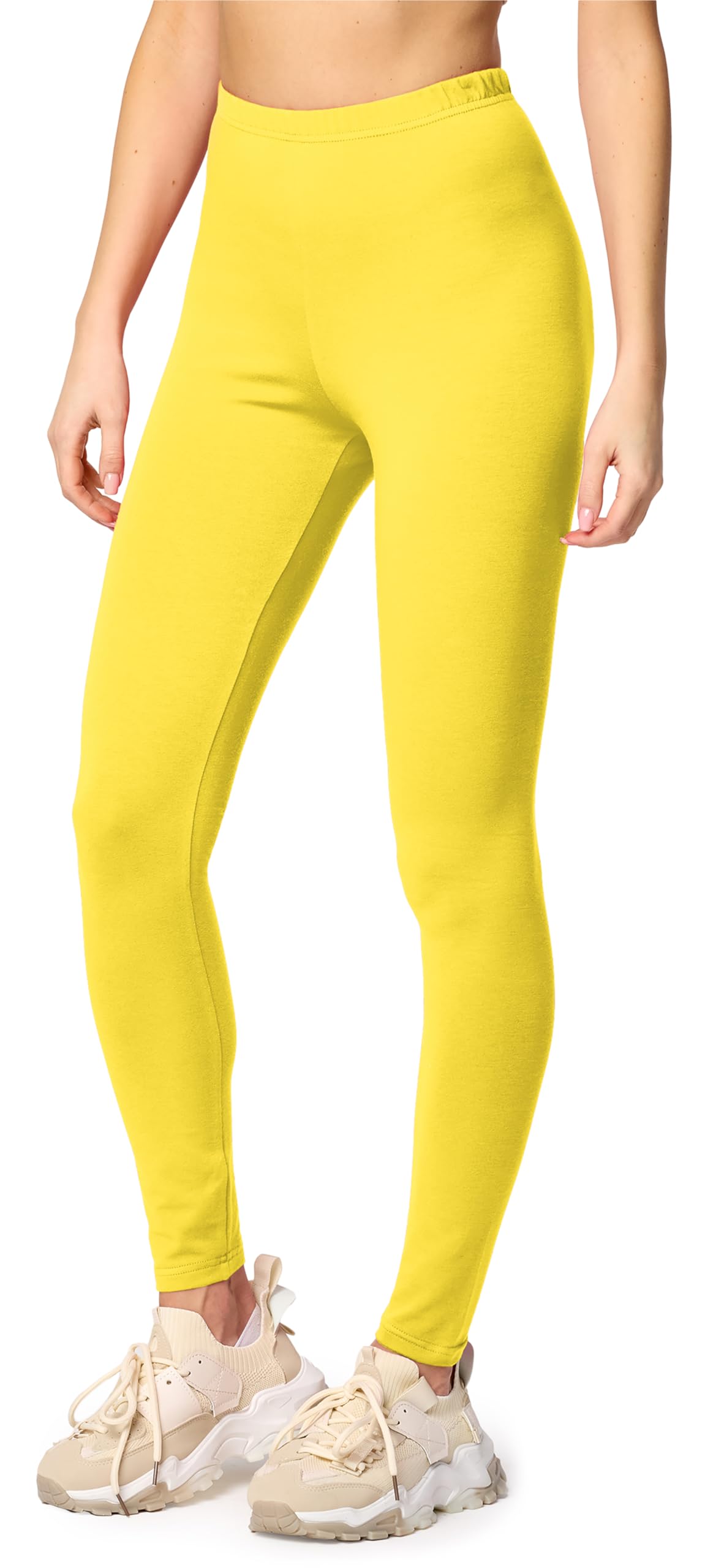 Merry Style Damen Leggings Baumwolle für das ganze Jahr Bequeme Leggings Blickdicht Damen Ideal für Yoga Sport Gym und Freizeit MS10-198