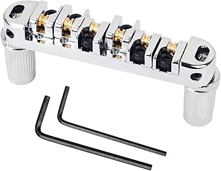 Banworks Electric Locking Roller Bridge Tune-O-Matic Roller Saddle Bridge 51.5mm (2-1/32") String Spacing for EPI Epiphone/Gibson LP Les Paul/SG/ES Style Guitars JT/GDQQ-02 Chrome
