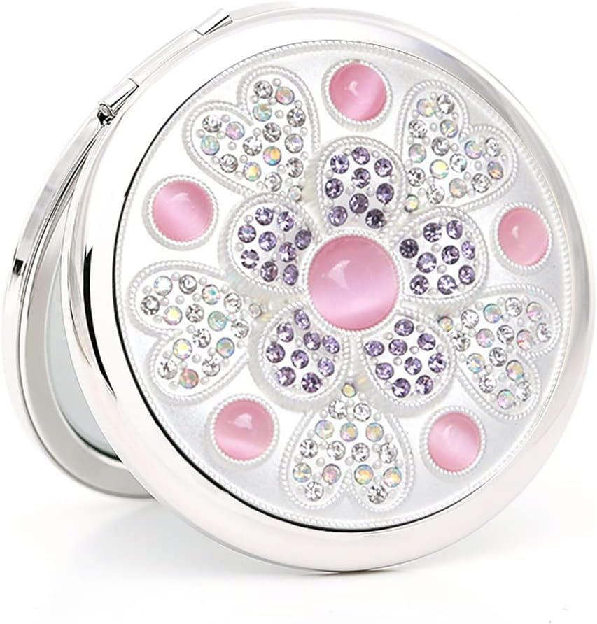 Folding Portable Makeup Double-Sided Convenient Round Small to Send Girlfriends Birthday Gift