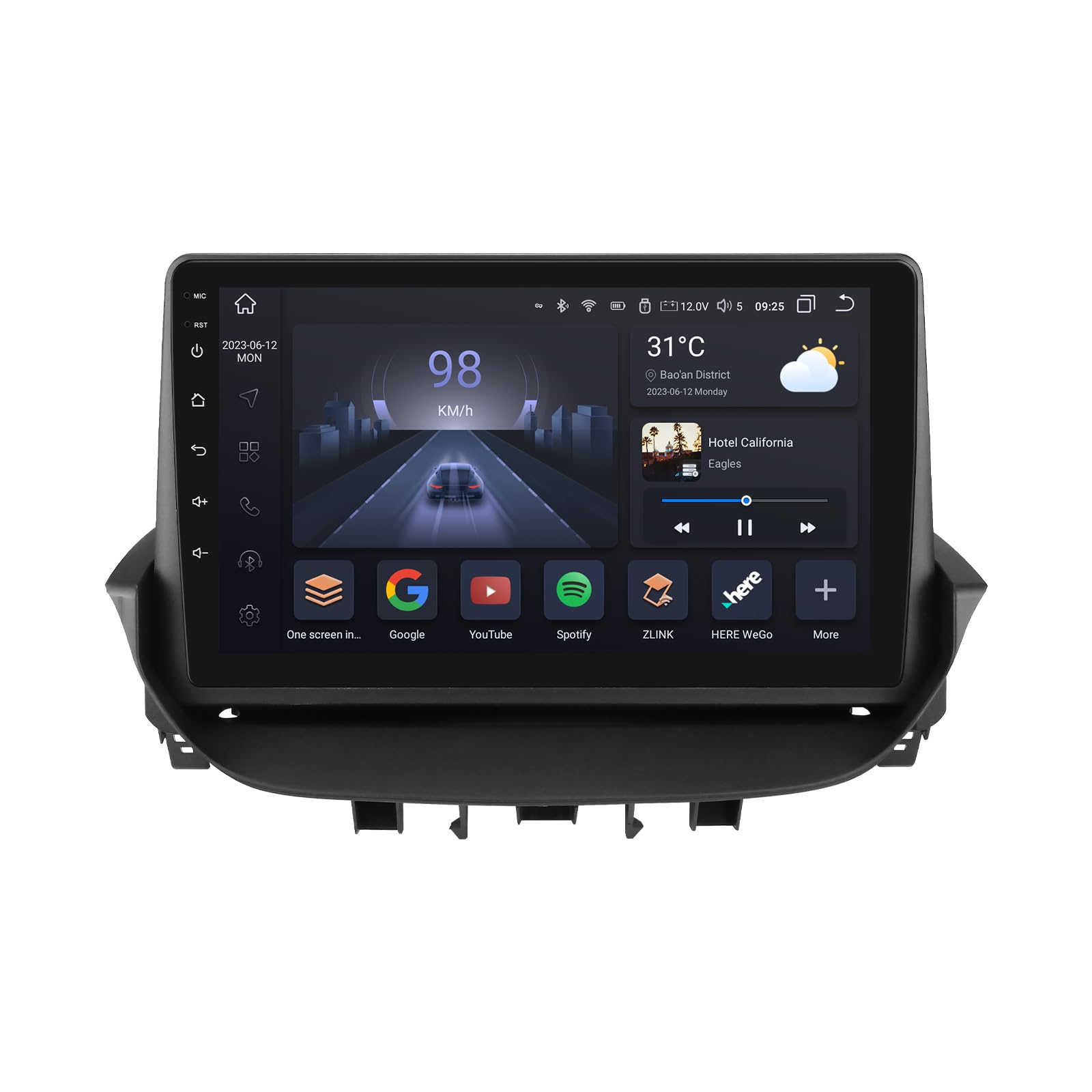 Ossuret Autoradio Android 14 pour Renault Laguna 2 (2001-2007), 8 cœurs 6G+64G GPS Navi 9" QLED Écran Tactile avec CarPlay sans Fil Android Auto Bluetooth WiFi 4G LTE DSP Mirror Link FM/AM (modèle B)
