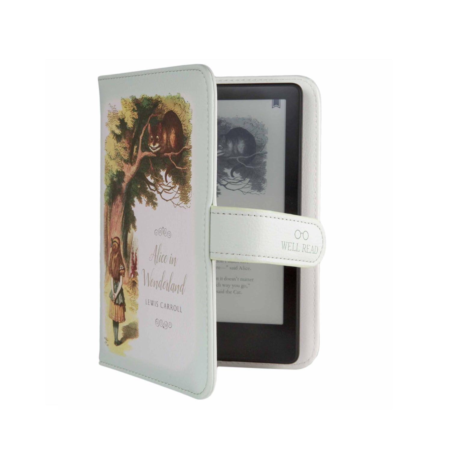 Uniwersalne etui z motywem książki o tematyce Alicji w Kobo na Kindle, czytniki e-booków Kobo (zawiera najnowsze modele Kindle Paperwhite 2023 z ekranem 17.3 cm)