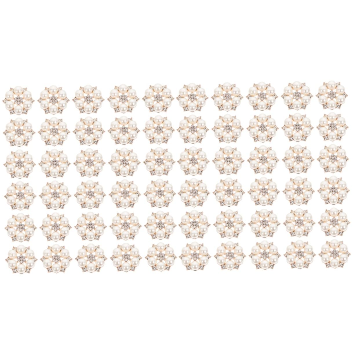 STOBOK 60stücke Perlen Blumenknöpfe Strass Schmuckverzierungen Für Kleidung Taschen Haaraccessoires Hochwertige Bastelmaterialien Für Kreative Gestaltungen