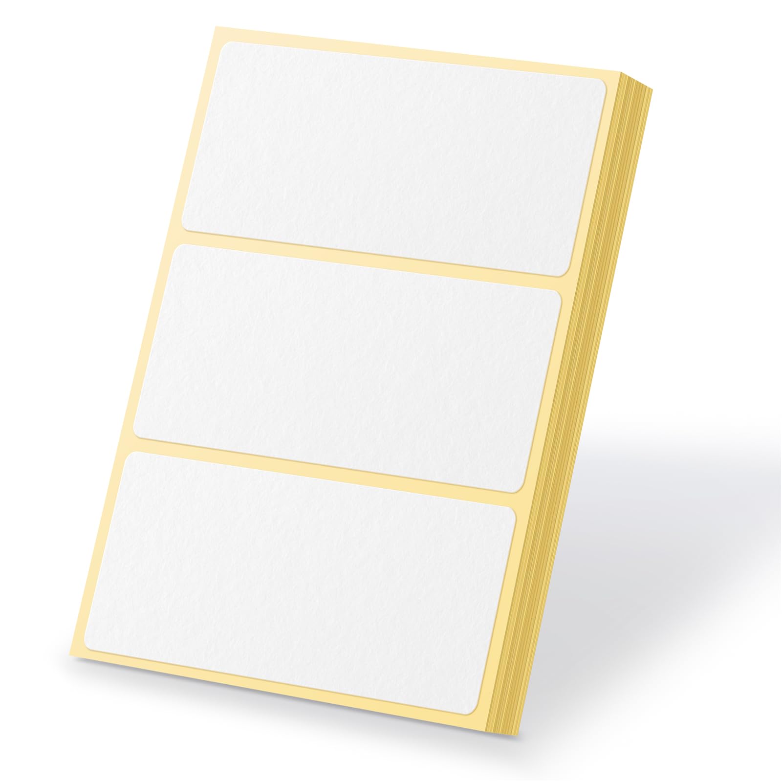 102 Plain White Sticky Labels Stickers 100 x 50 mm Blank Self Adhesive Address Sticker Packing Shipping Postage Envelope Storage Box Jars Parcel Label for Thermal Inkjet Ribbon Printer