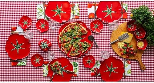 Miniatura 2 de Bordallo Pinheiro Platos llanos de tomate, juego de 4
