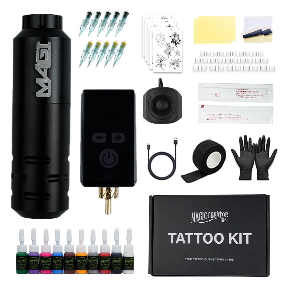 MAGI Rotary Machine with wx-1Plus Battery kit, Type C Fast charging, 1450mAh Battery Power Supply. Rotary Machine Kit Complete kit (Black)