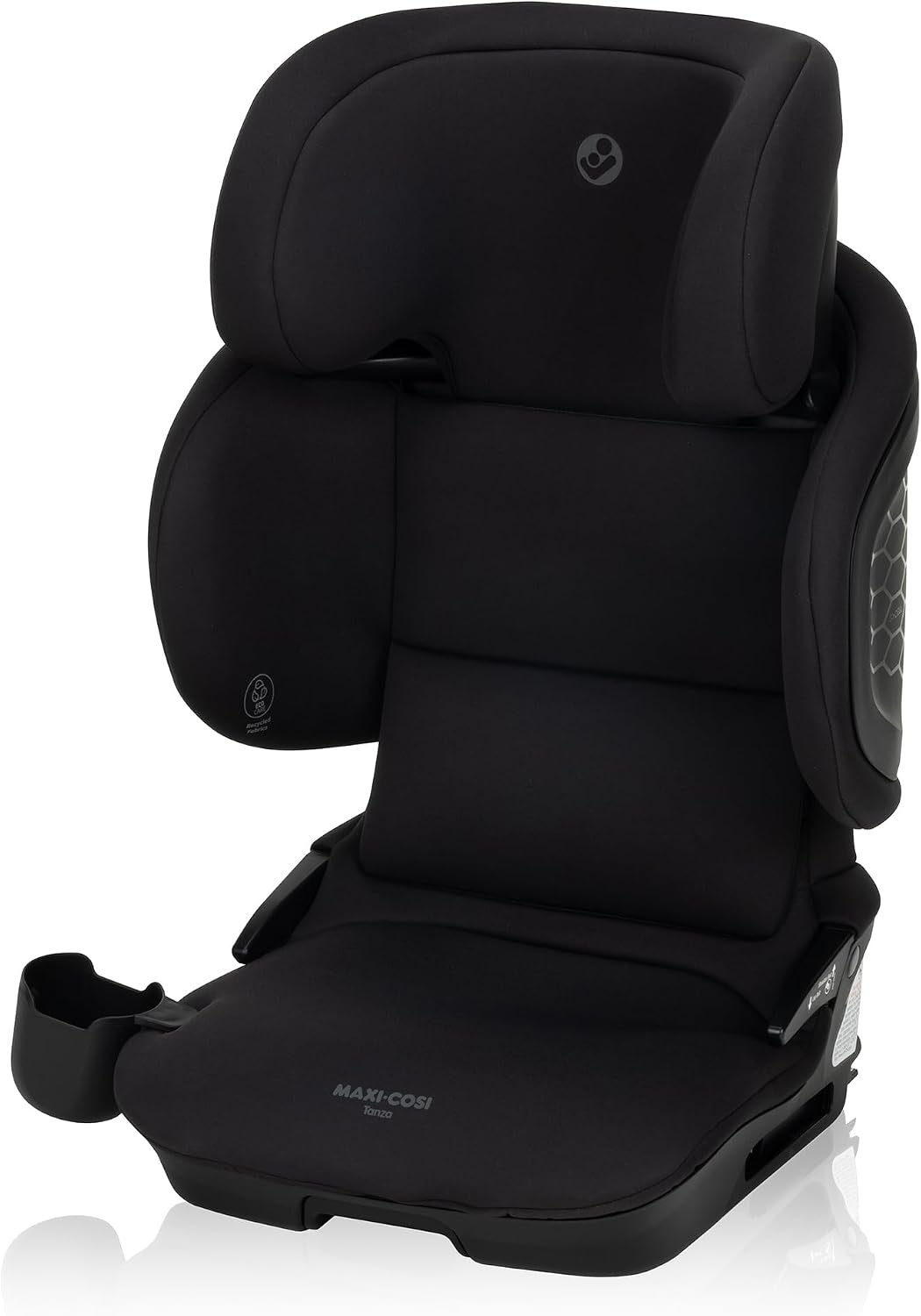 Maxi-Cosi Tanza Belt-Positioning Booster Car Seat – Compact & Foldable,Travel Carseat, Rigid UAS Installation, 10-Position Adjustable Headrest, PureCosi™ Washable Fabrics, EcoCare Recycled Materials, Cup Holder