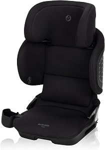 Maxi-Cosi Tanza Belt-Positioning Booster Car Seat – Compact & Foldable,Travel Carseat, Rigid UAS Installation, 10-Position Adjustable Headrest, PureCosi™ Washable Fabrics, EcoCare Recycled Materials, Cup Holder