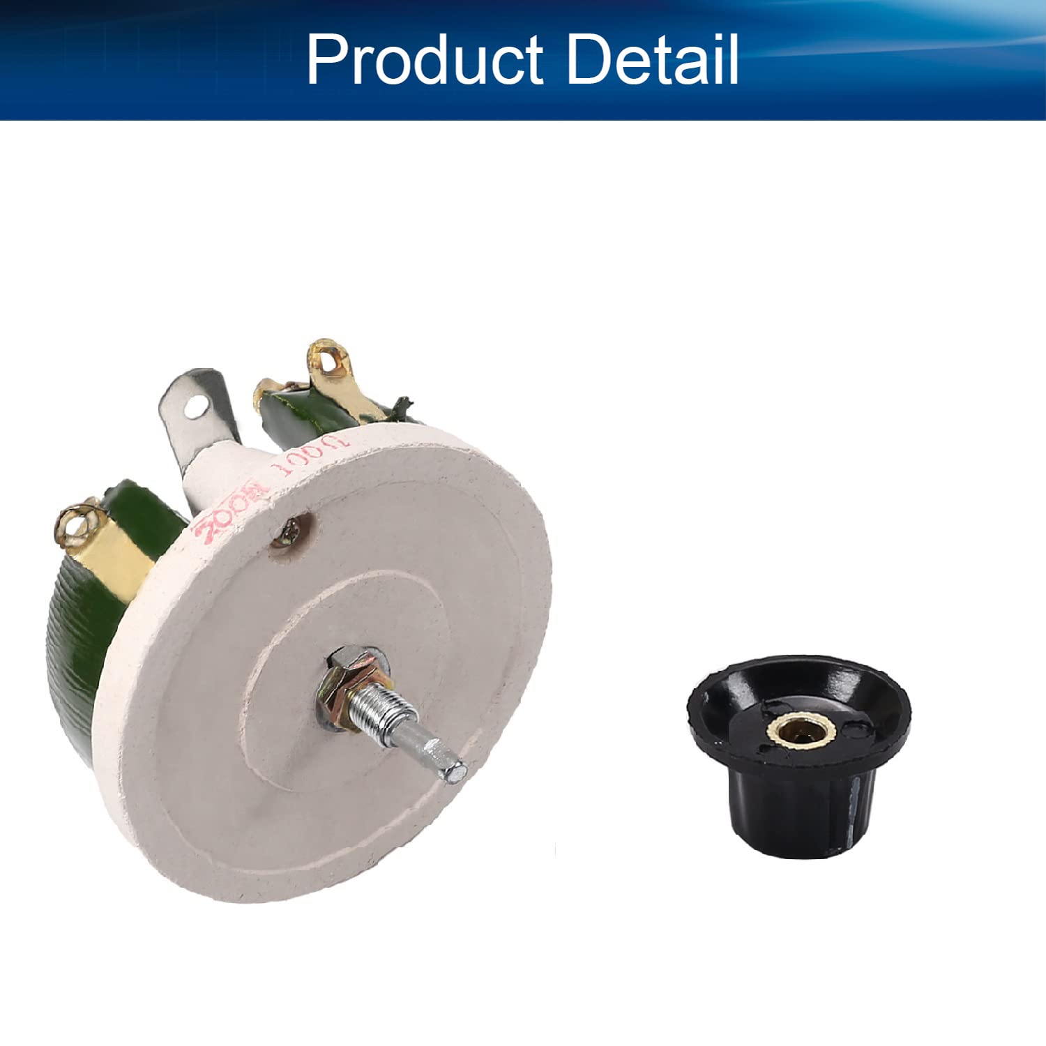 150W 5 Ohm Ceramic Rheostat With Knob - Variable Resistor For Motor Speed & Light Dimming