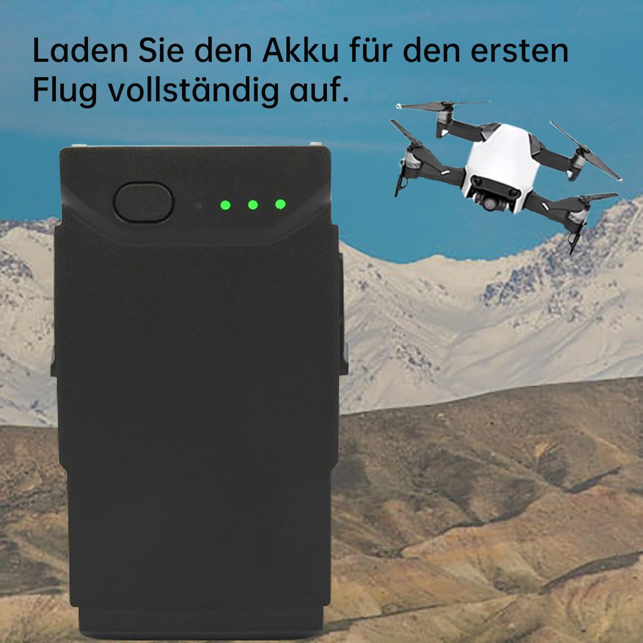 MVMOD Mavic Air accu, 2375 mAh, 11,55 V, maximale vliegtijd, 21 minuten maximale vliegtijd, intelligente flight-accu voor Mavic Air drone (alleen voor originele DJI-opladers