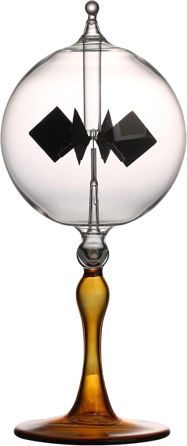 Large Solar Power Crookes Radiometer Gift Home Desk Decoration (Blue)