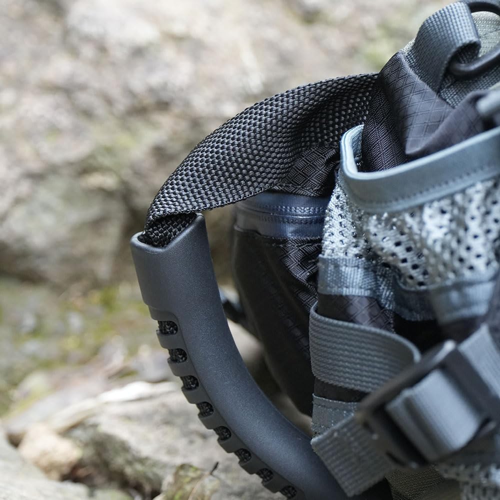 Motorcycle Waist Bag Tactical Waist Pack with Safety Handle, Military Hip Belt Bag, Outdoor Hiking Hip Bum Bag with Multi-Pockets Large Capacity for Traveling Casual Cycling Running Hiking, Black