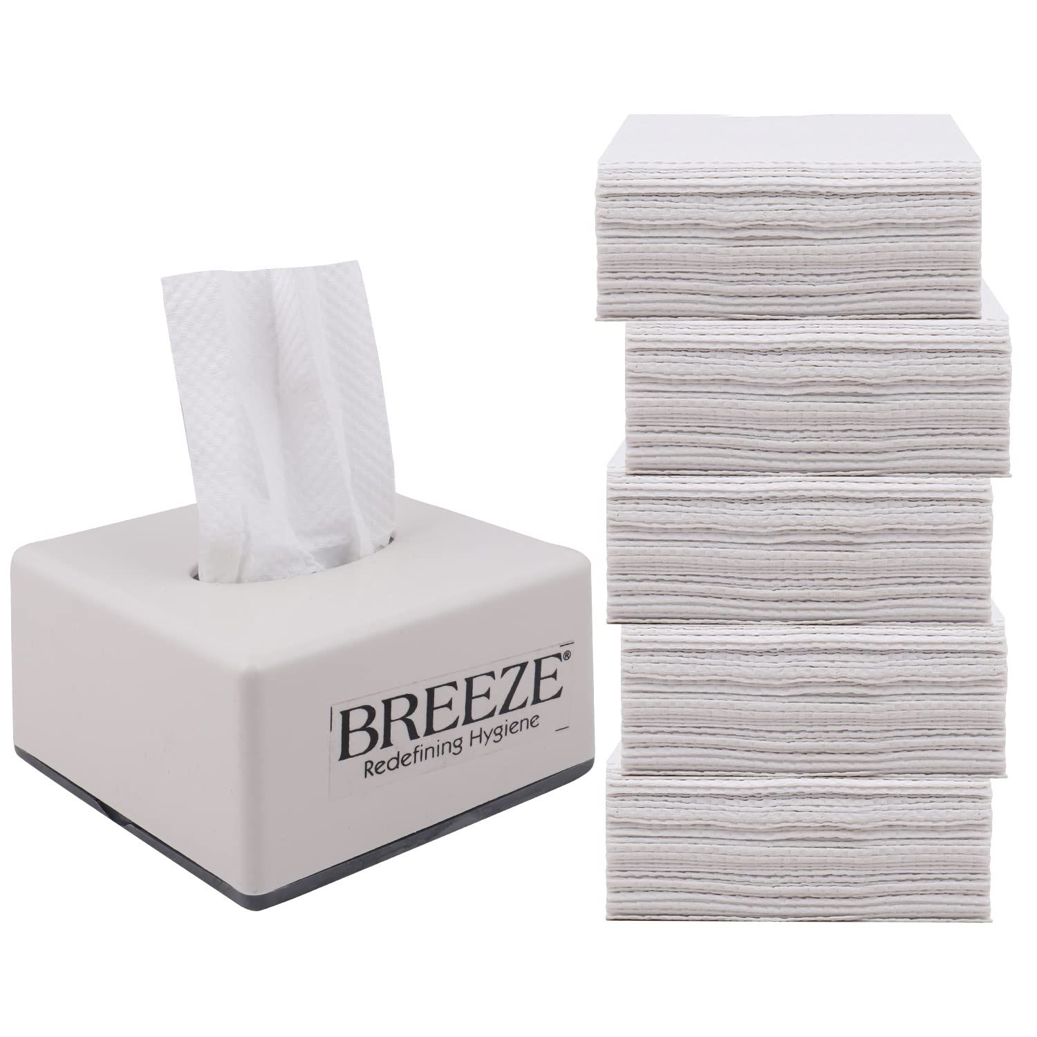 BREEZE BRE037 2Ply Facial Tissue Soft Wipe & Disposable For Kitchen, Cars, Office & Home Use (5 Refills, 300 Pieces, Rectangular Box)-image-24