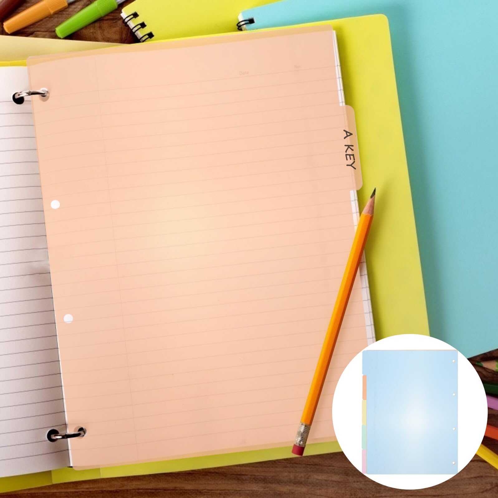 DOITOOL 40 Pezzi Divisori per Raccoglitori in Carta Colorata Etichette Resistenti per Ufficio Scuola e Casa