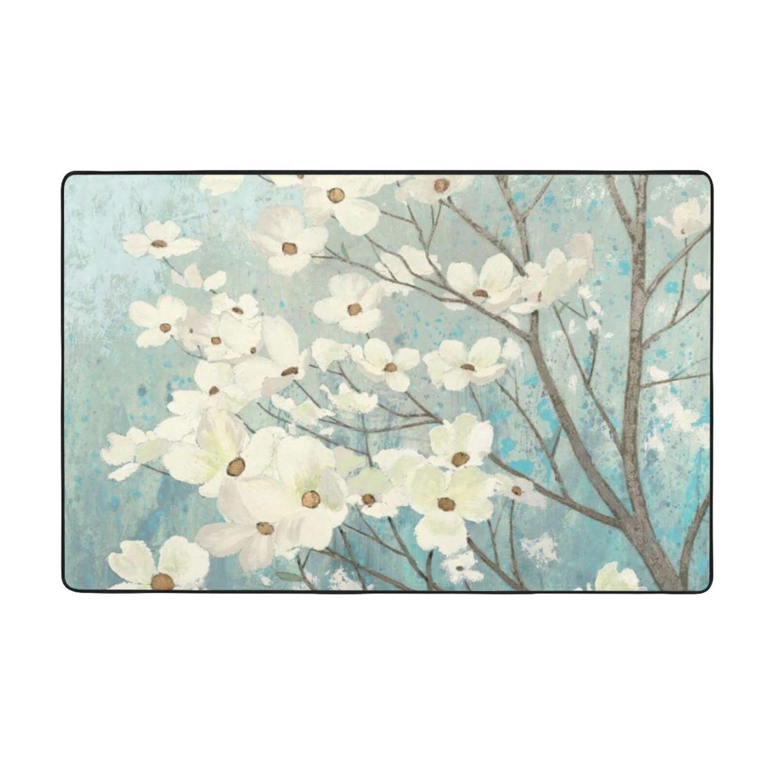Tapis de sol en flanelle de qualité supérieure aux motifs de fleurs