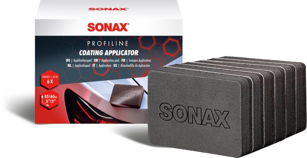 SONAX PROFILINE Coating Applicator (6 Stück) Applikationspads mit spezieller Vliesoberfläche zum Auftragen Coatings | Art-Nr. 02377410