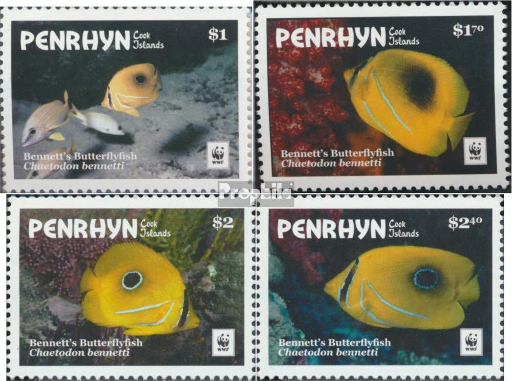 Penrhyn 825-828 (complete.issue.) 2017 Bennetts Falterfisch (Stamps for collectors) Water animals