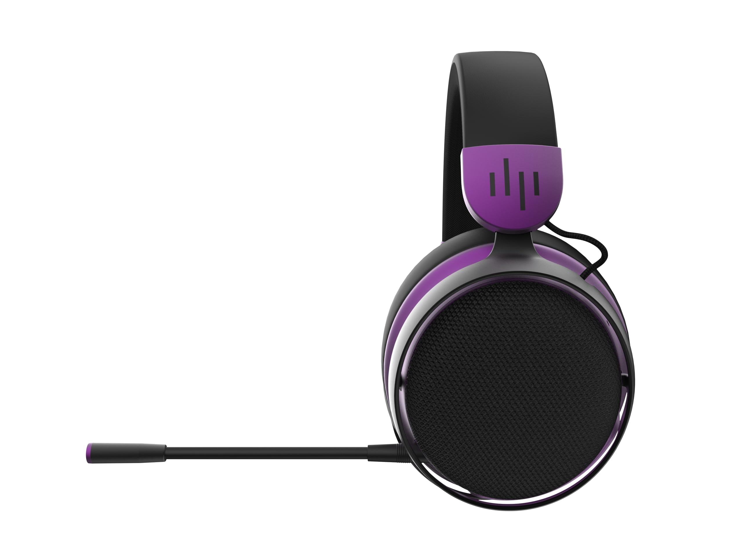 Dark Project ONE SONO - Cuffie da gioco wireless (nero/viola), cuffie over-ear, 3,5 mm, batteria 25 ore, microfono omnidirezionale staccabile, struttura in metallo (compatibili con PC, PlayStation,