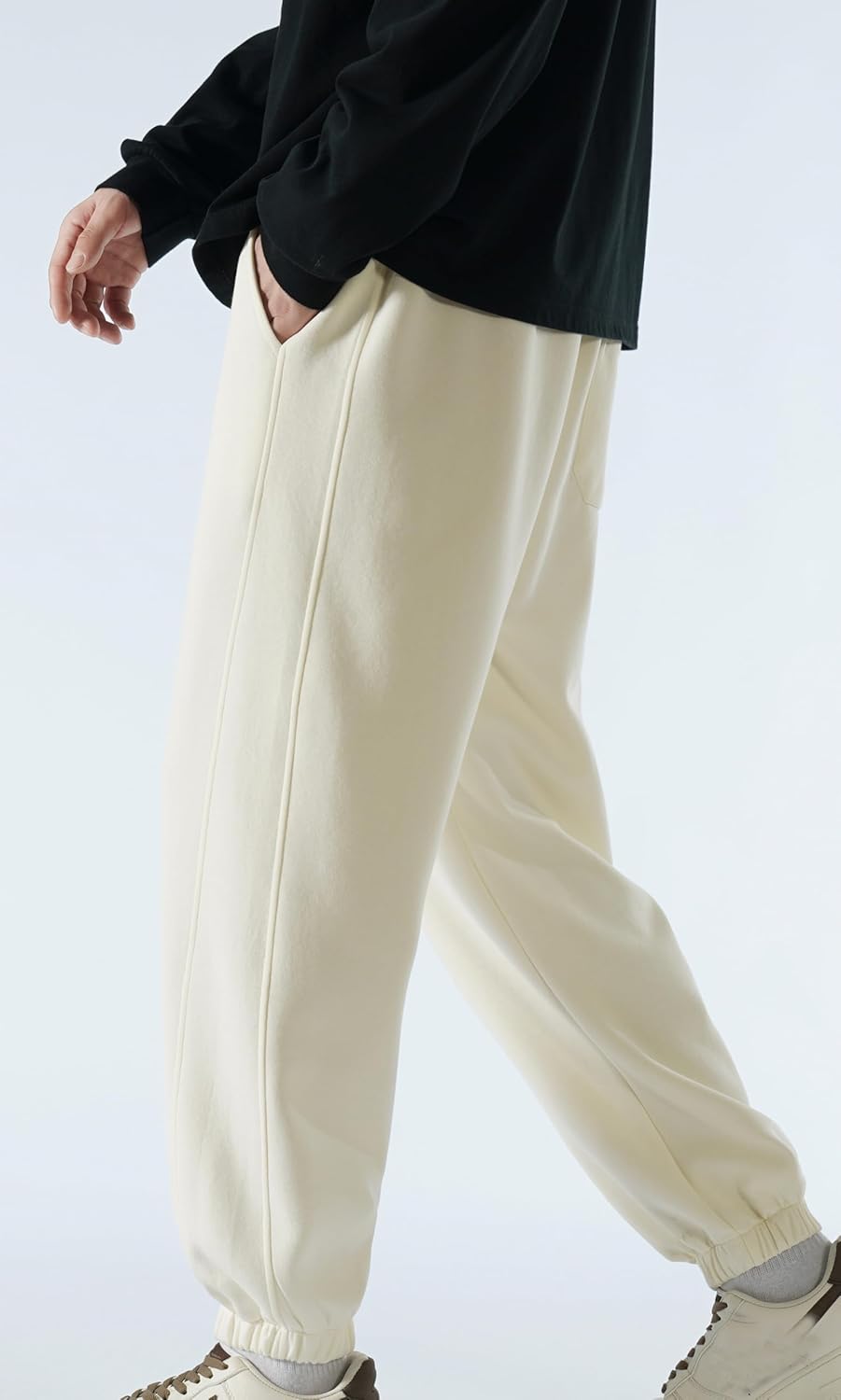 Men's Lightweight Cotton Sweatpants with Pockets Drawstring Joggers Workout Pants for Lounge,Gym,Running - Image 6