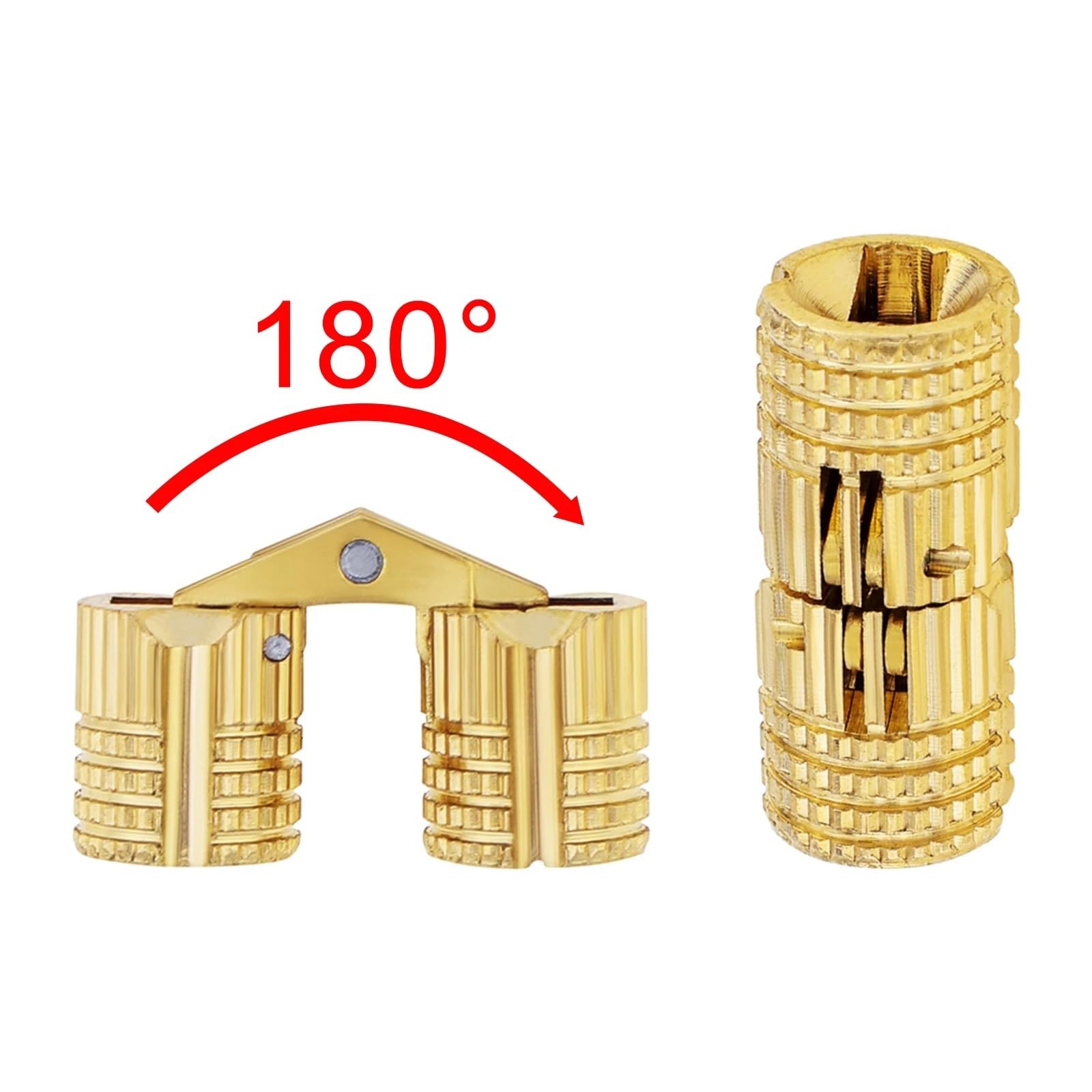 Tonnenscharniere, 8 Mm, 6–12 Stück, Verstecktes Messing for Schmuckkästchen Und Schranktüren, 180 Grad Offen(12pcs)