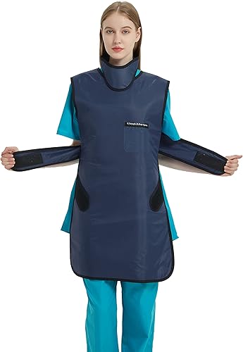 Miniatura 4 de Delantal de plomo de rayos X de 0.5mmpb para rayos X con cuello de escudo tiroideo, bata de plomo, escudo dental de rayos X