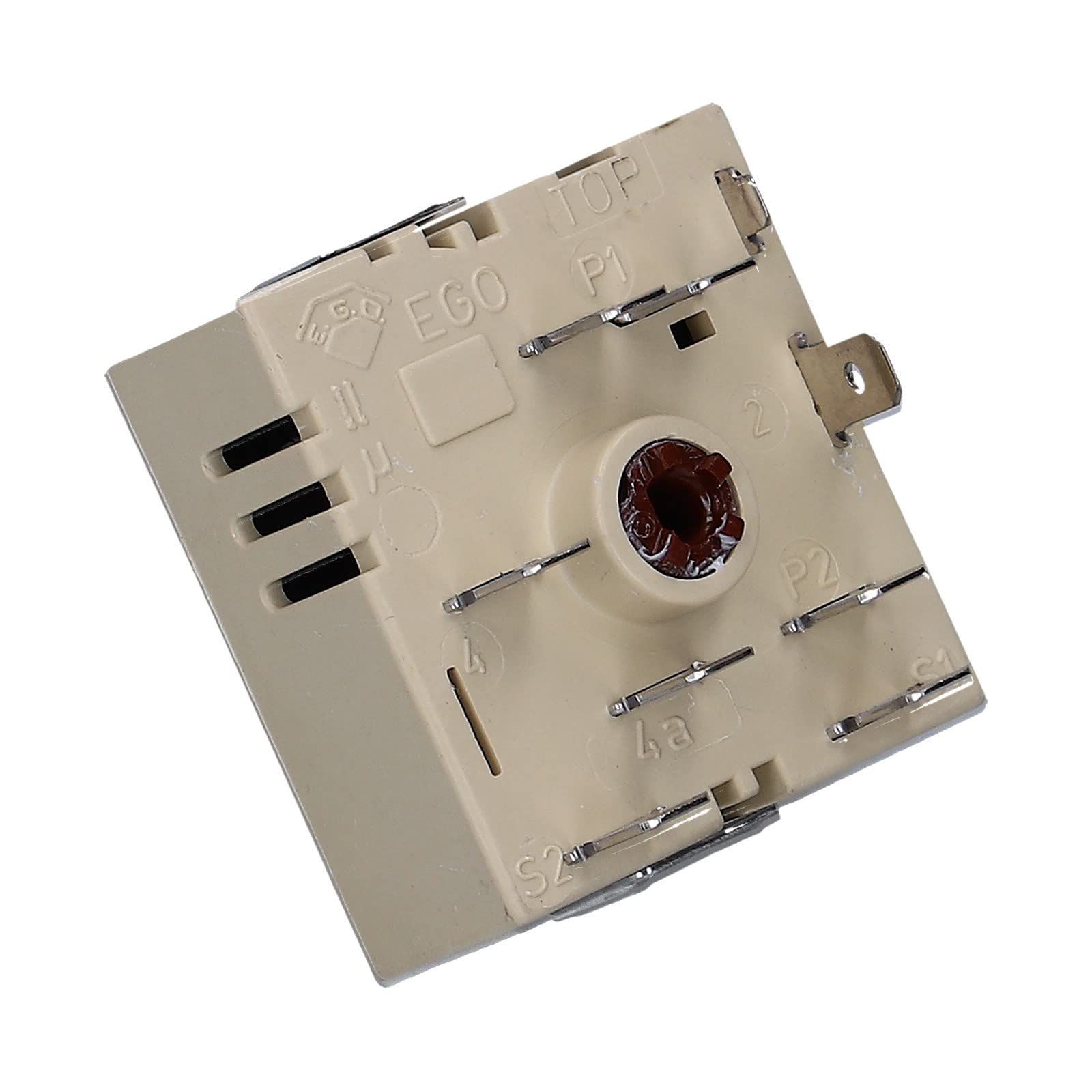 LUTH Premium Profi Parts Zweikreis Energieregler Schalter rechtsdrehend kompatibel mit EGO 50.55021.100 5055021100 für Herd Kochfeld