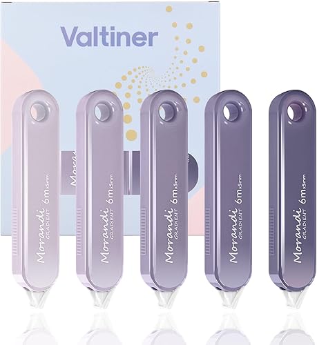 Miniatura 9 de Cinta correctora de 5 piezas, estética, bonita cinta extraíble blanca, de secado rápido, corrección instantánea, fácil de usar para suministros