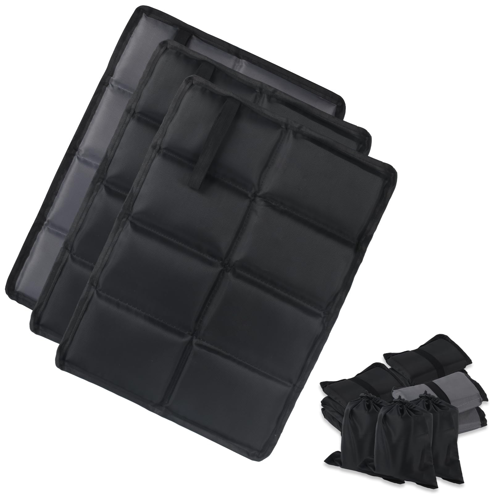 2 Pz Tappetino Pieghevole Campeggio Outdoor, Tappetino Campeggio Oxford, Cuscino Pieghevole per Esterni Impermeabile, Cuscino Sedile per Viaggi Escursionismo Parco Picnic, con 2 Borse Portaoggetti