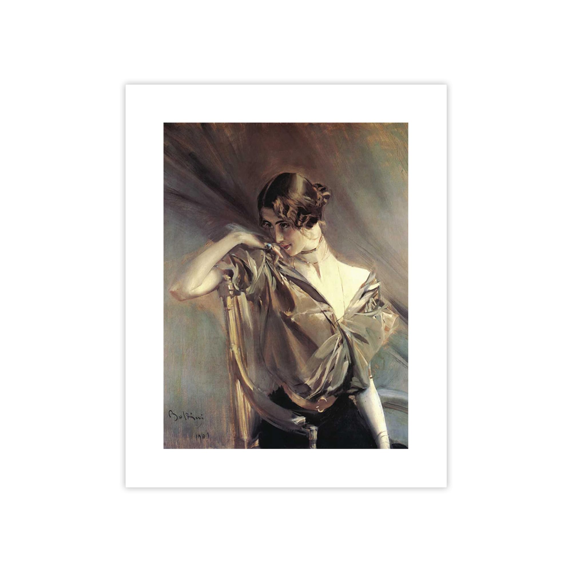 Impression Giovanni Boldini haut de gamme - Poster d'art Cléo de Mérode 100x75 cm