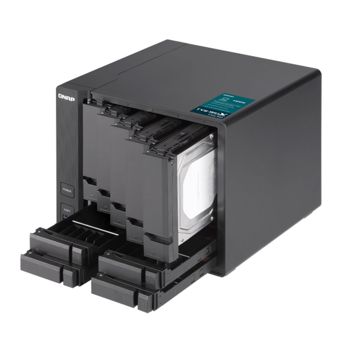 QNAP TVS-951X-8G-US NAS 5+4 Baies Intel Celeron Dual-Core 1,8 GHz, 8 Go DDR4 avec 1 x 10 GbE Nbase-T LAN, 1 x GbE LAN, 1 x HDMI