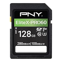 PNY Scheda di Memoria SDXC 128GB EliteX-PRO60 Class 10 U3 V60 UHS