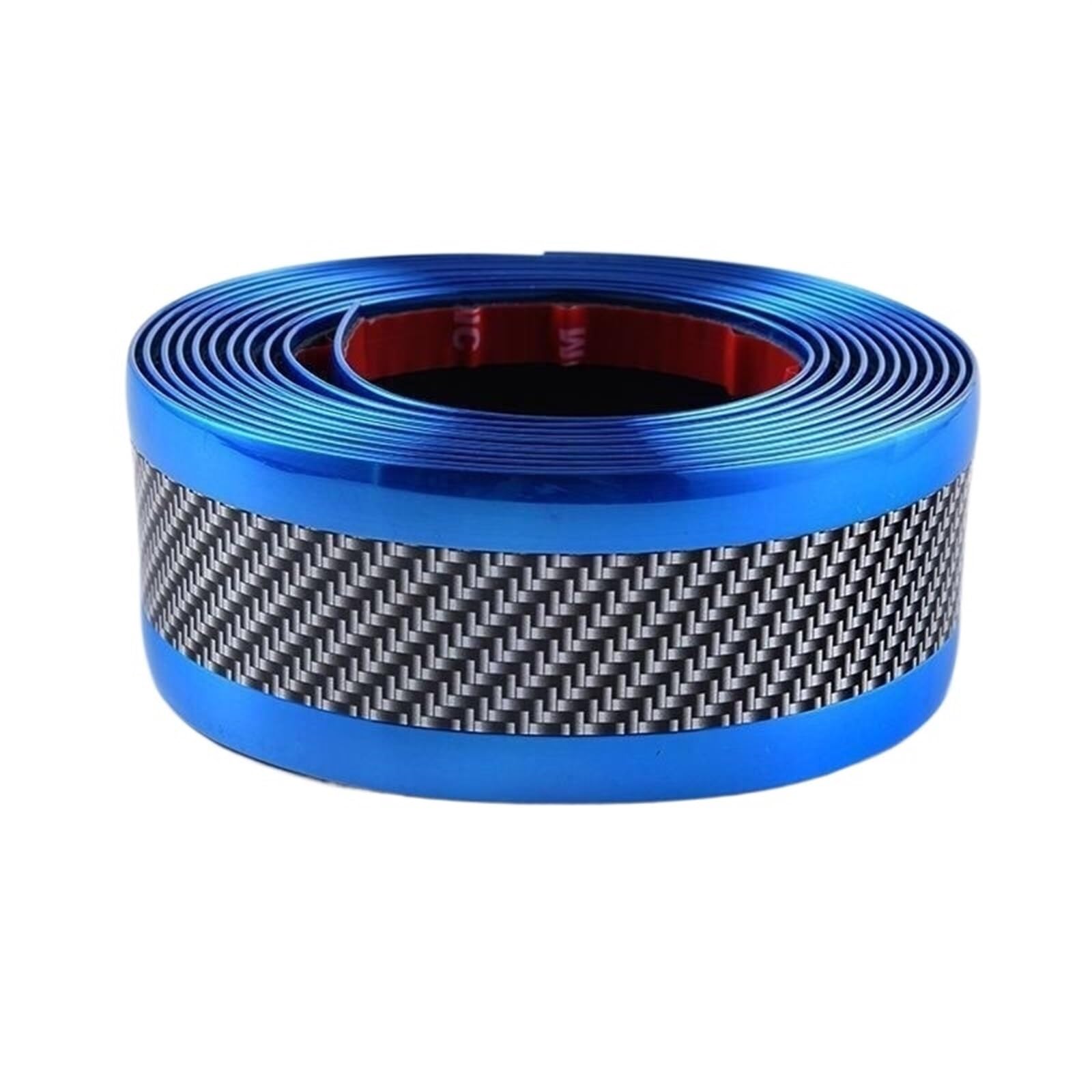 Tira Protectora de Parachoques Moldura para Puerta de Coche Fibra Carbono 1 Tira calcomanía para moldura carrocería, Protector 3 cm Ancho(100X3cm Blue Black)