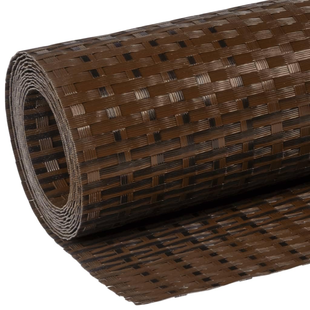 vidaXL Toldo para balcón ratán sintético marrón y Negro 500x90 cm, Pantalla de balcón, Pantalla de privacidad de jardín, Pantalla de Cerca