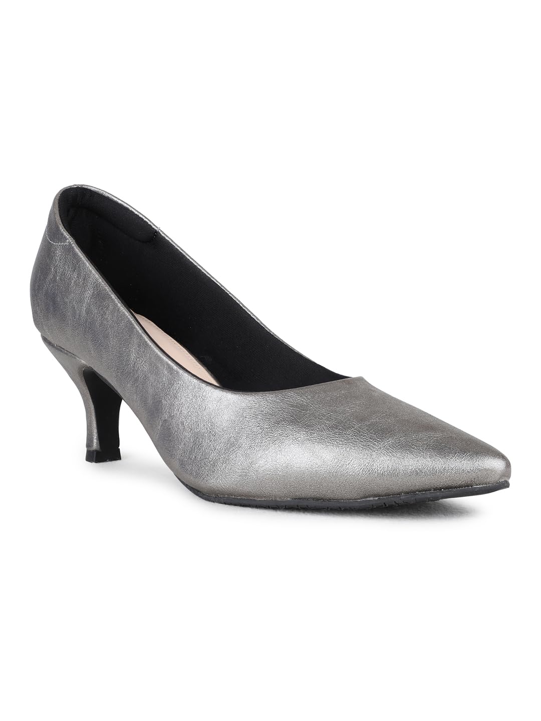 Womens Womens Pewter Solid Pointed Toe Pumps Pump-image-41