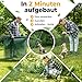 NATURIZ® Weidezaun & mobiler Hundezaun 15m - Camping Zaun für Hunde ohne Strom, Begrenzungszaun, Gartenzaun, Hühnerzaun extrem stabil, 90cm hoch (15m)
