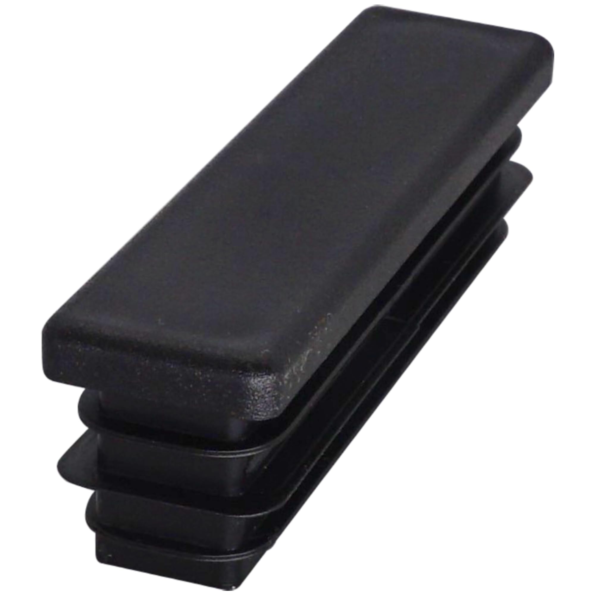 SKIR'CO (40 pièces) Bouchons Rectangulaires en Plastique 20 x 80 mm, Embouts de Tube Mat, Inserts de Tube Rectangulaire, Bouchons de Poteau de Clôture, Noir RAL 9005