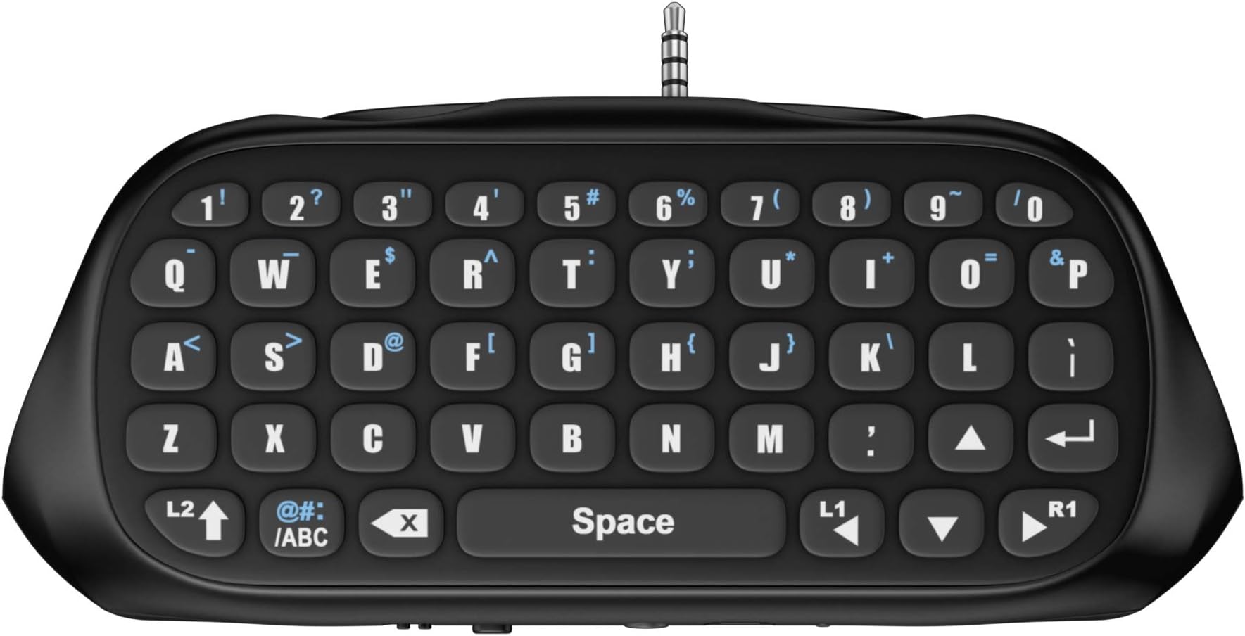 Gamers Digital Mini Bluetooth Keyboard Chatpad for Playstation 4 - Black PS4