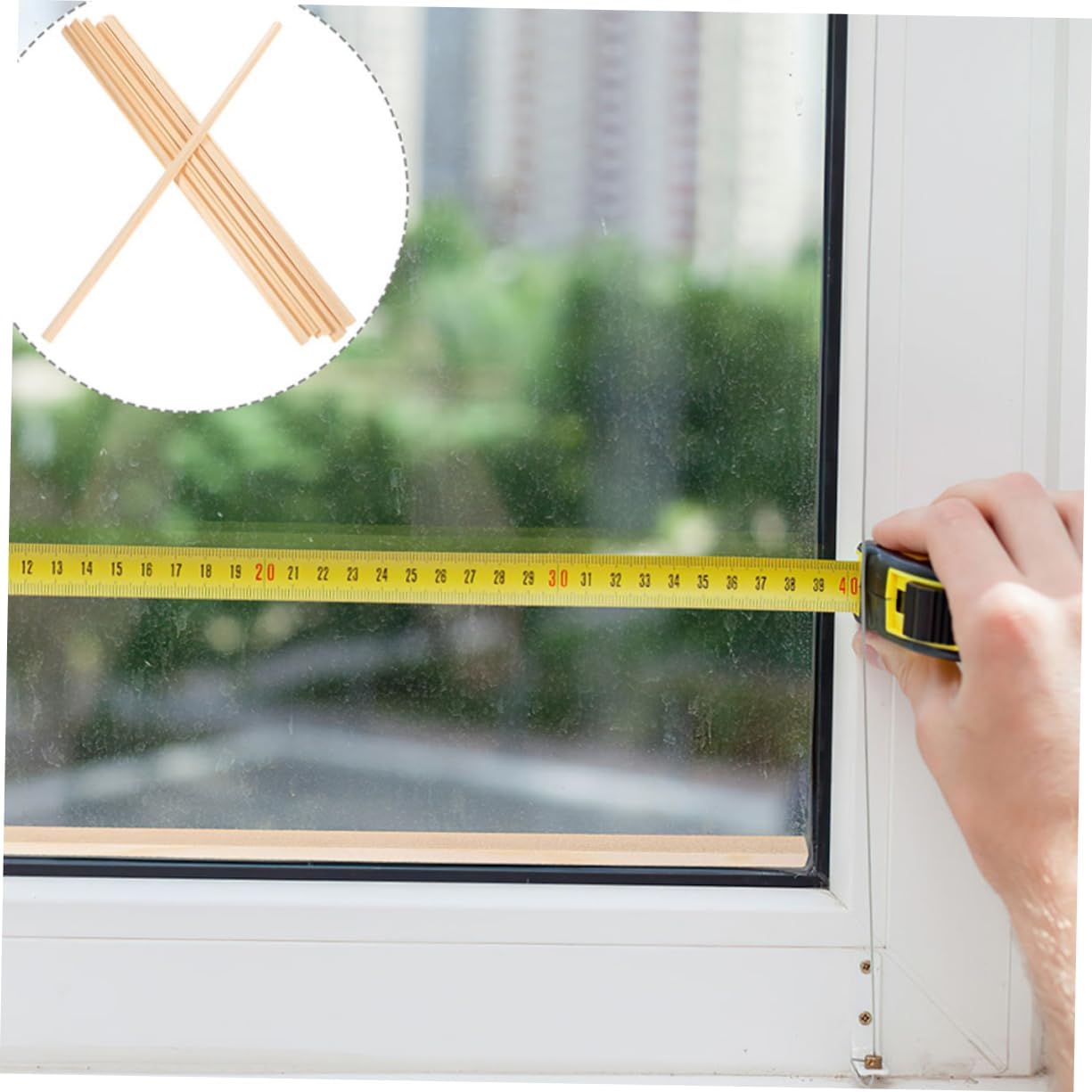 12pcs DIY Window Molding Trim Wood Edge Pressing for Decorative Screen Trim