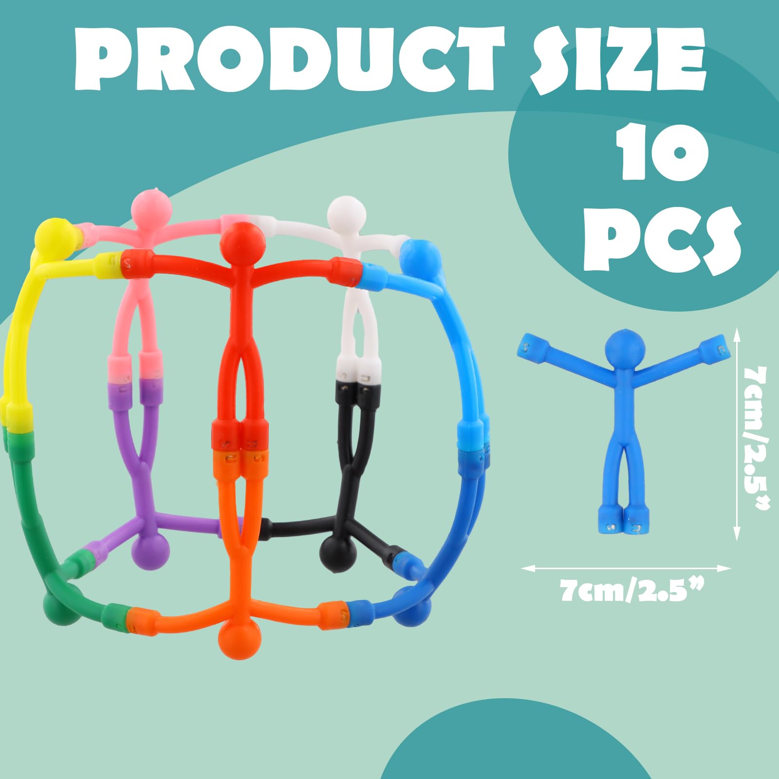 MAGMEN Lot de 10 jouets de voyage magnétiques, extensibles, amusants et éducatifs pour enfants et adultes à partir de 3 ans