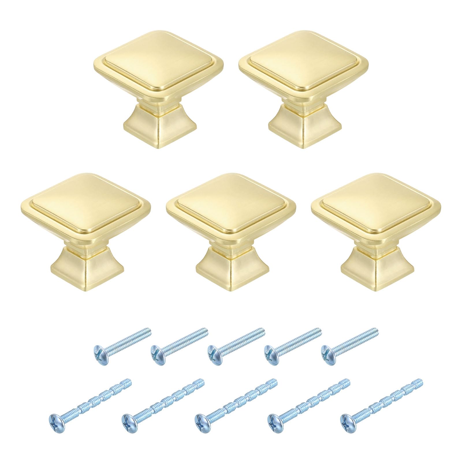 Boutons de placard carrés en zinc laiton de 3,1 cm pour rénover vos armoires