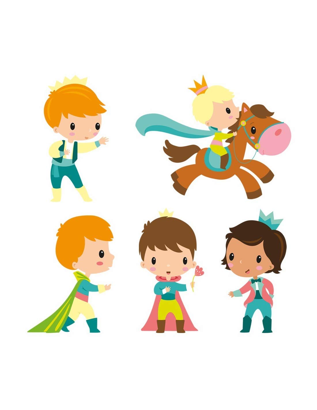 Stickers Frise Les Princes aux details soignes et couleurs douces