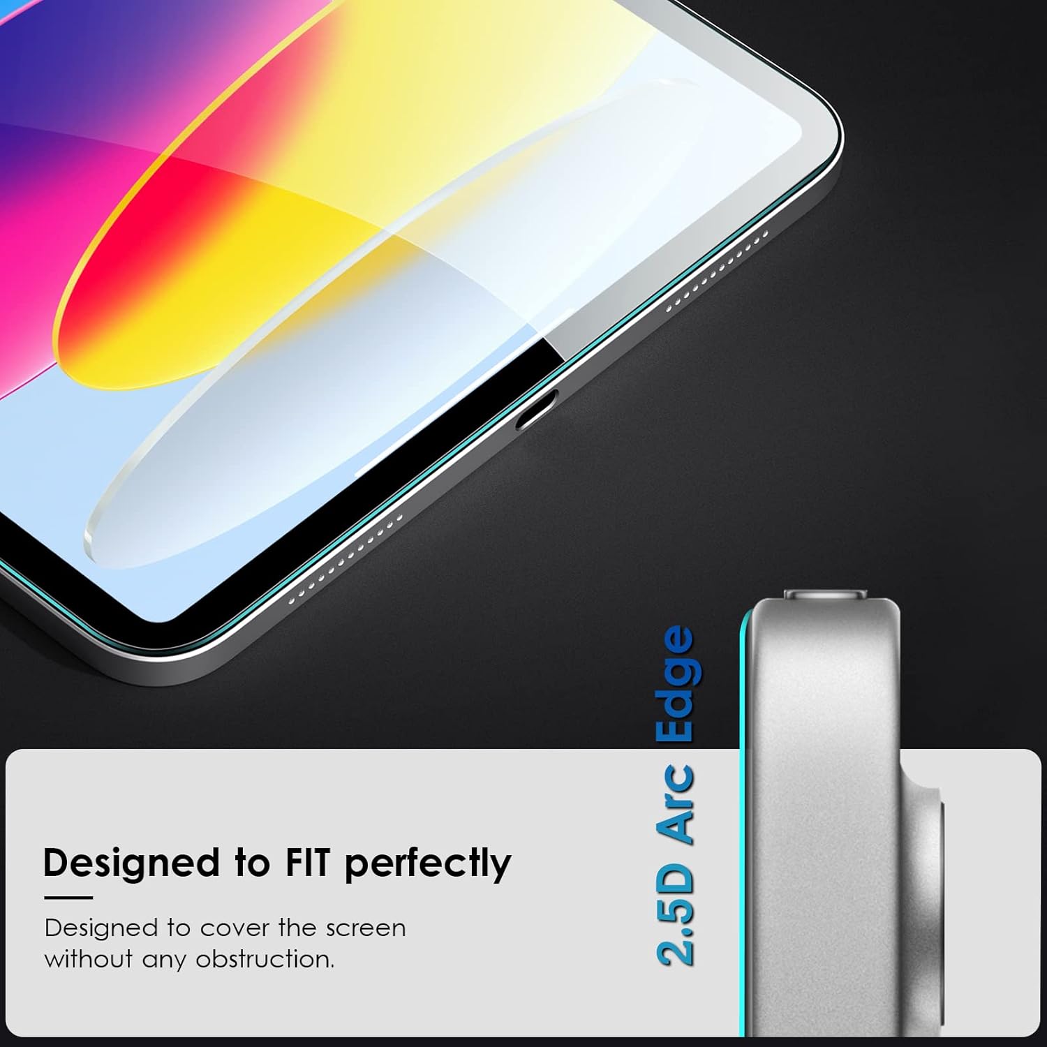 iPad 10th Gen Protective Burgundy Red Case and Tempered Glass