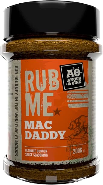 Angus & Oink | Mac Daddy Burger Seasoning | نكهات كبيرة للبرغر الجريء | مثالية للبرغر والرقائق والجبن بيتزا | خالية من الغلوتين | 200 جرام