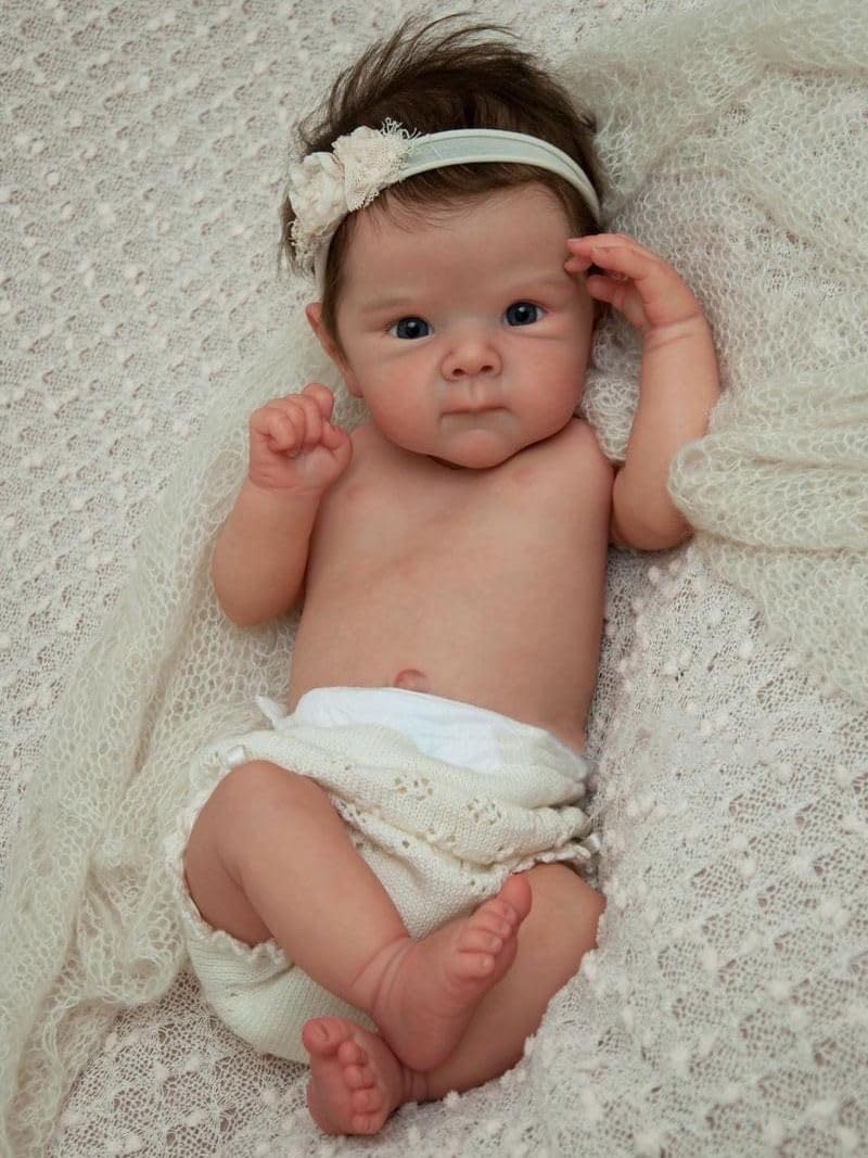 Reborn lalka dla dziewczynki, z pełnego silikonu, realistyczna, 45 cm, realistyczna lalka dla niemowląt, kolekcjonerska lalka z realistycznymi detalami i kompletnymi akcesoriami