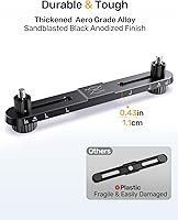 Vista 5 de Stereo Array Spacing Microphone Holder with Scale Adjustable Position for Two Mics or Booms, Mic Mount Bar Fits Most Mic Stands, with 3/8" - 5/8