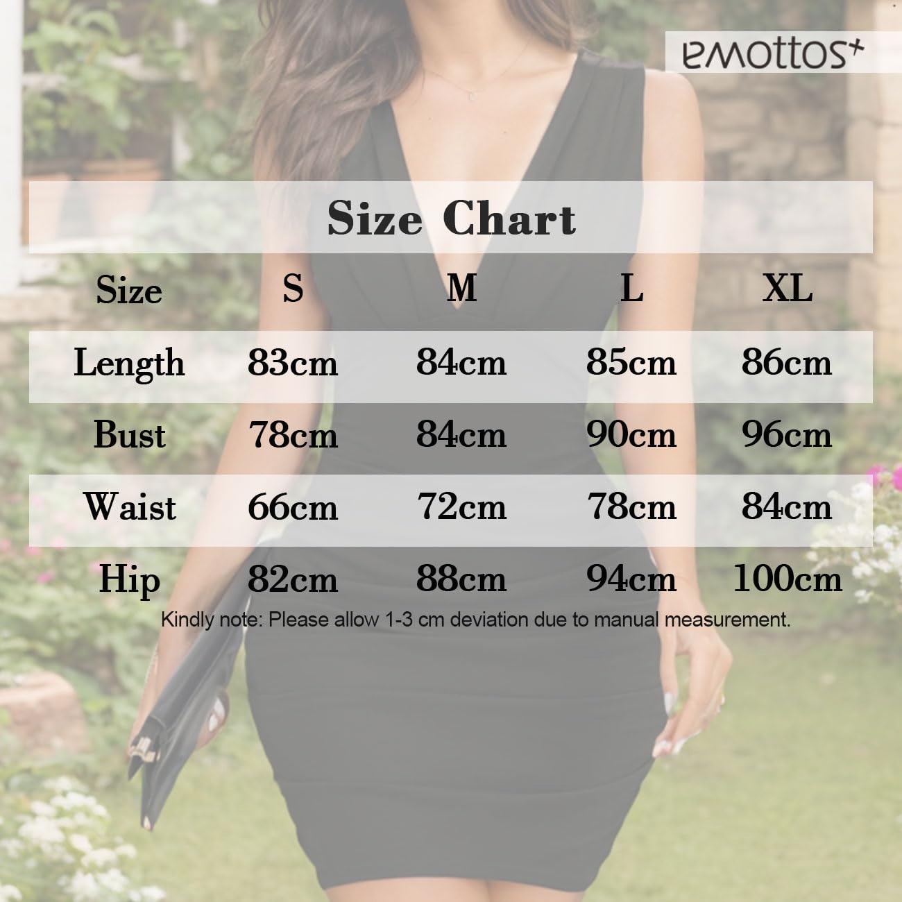 Mujeres Mini Wrap Vestido, Sexy Sin Mangas Ruched Bodycon Vestidos con Cuello en V Profundo, Y2K Hip-Hugging Vestido sin Espalda, Alto Elástico Clubwear Cóctel Noche Club, Negro/Rojo, S-XL